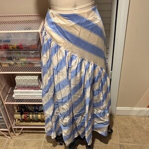 NWT H&M asymmetrical striped maxi skirt